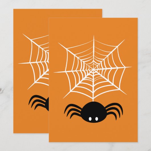 Halloween Spinnenweb Menu (Voorkant / Achterkant)