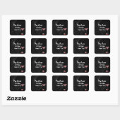 Halloween Spinnenweb Met Oogbal Martini Vierkante Sticker (Vel)