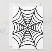 Halloween Spinnenweb Modern Zwart Wit Feest Kaart (Achterkant)