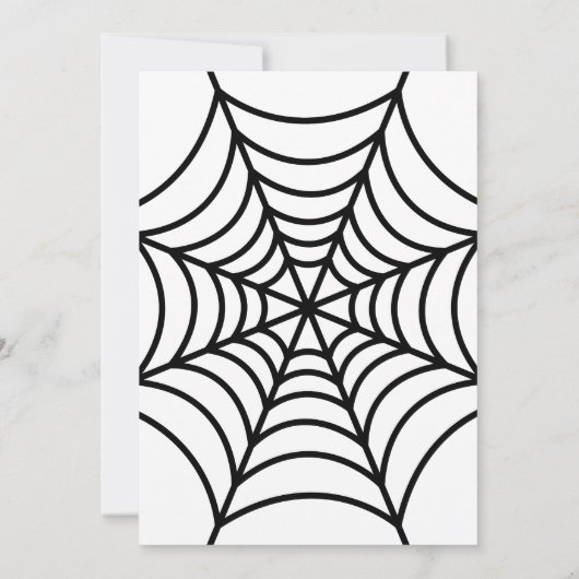 Halloween Spinnenweb Modern Zwart Wit Feest Kaart (Achterkant)
