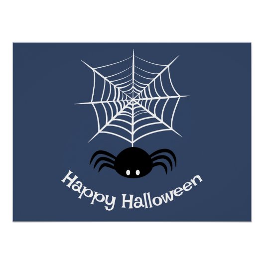 Halloween Spinnenweb Perfect Poster (Voorkant)