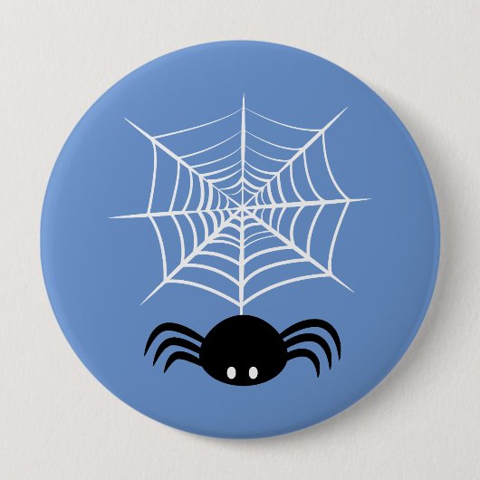 Halloween Spinnenweb Ronde Button 4,0 Cm (Voorkant)
