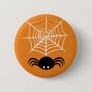 Halloween Spinnenweb Ronde Button 5,7 Cm
