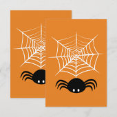 Halloween Spinnenweb Save The Date (Voorkant / Achterkant)