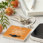 Halloween Spinnenweb  Sleutelhanger (Voorkant Rechts)