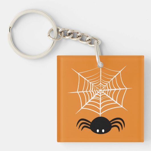 Halloween Spinnenweb  Sleutelhanger (voorkant)