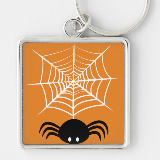 Halloween Spinnenweb Sleutelhanger (Voorkant)