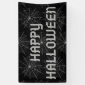 Halloween Spinnenweb Spandoek (Verticaal)