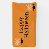 Halloween Spinnenweb Spandoek (Verticaal)