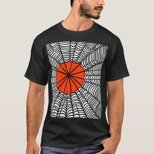 Halloween Spinnenweb T-shirt (Voorkant)