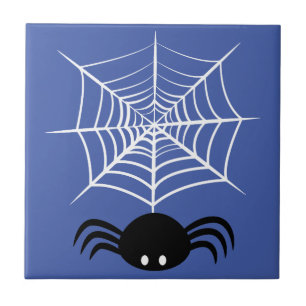 Halloween Spinnenweb Tegeltje