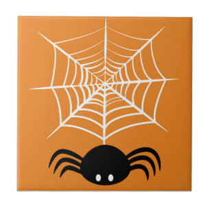 Halloween Spinnenweb Tegeltje