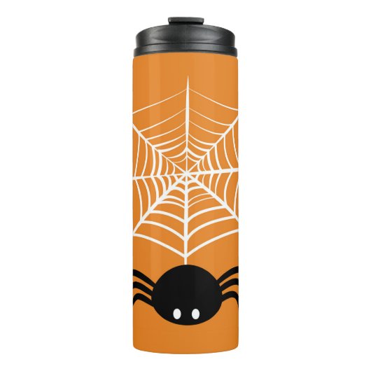 Halloween Spinnenweb Thermosbeker (Voorkant)