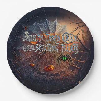 Halloween Spinnenweb Trick or Treats Papieren Bordje