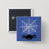 Halloween Spinnenweb  Vierkante Button 5,1 Cm (Voorkant /achterkant)