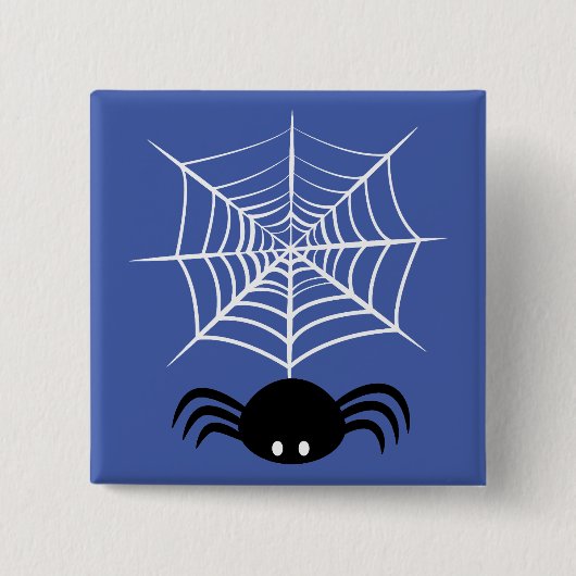 Halloween Spinnenweb  Vierkante Button 5,1 Cm (Voorkant)