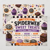 Halloween Spinnenweb Zoete Traktaties Kaart (Voorkant / Achterkant)