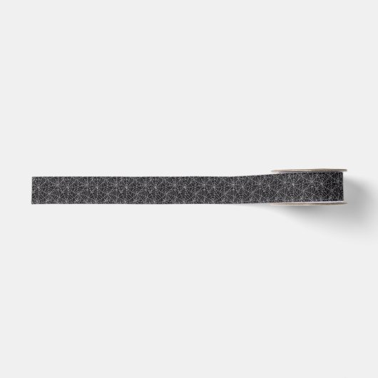 Halloween Spinnenwebben Grosgrain Lint (Voorkant)