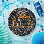 Halloween Spinnenwebben Papieren Bordje (Feest)