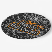 Halloween Spinnenwebben Papieren Bordje (Gekanteld)