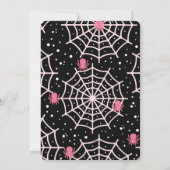 Halloween Spinnenwebben & Spinnen Patroon Save The Date (Achterkant)