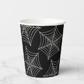 Halloween spinnenwebben zwart papieren bekers (Achterkant)