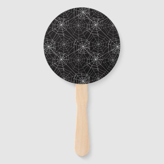 Halloween spinnenwebpatroon | Handventilator Handwaaier (Voorkant)