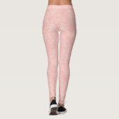 Halloween Spinneweb Patroon Roze Wit ID1328 Leggings (Achterkant)