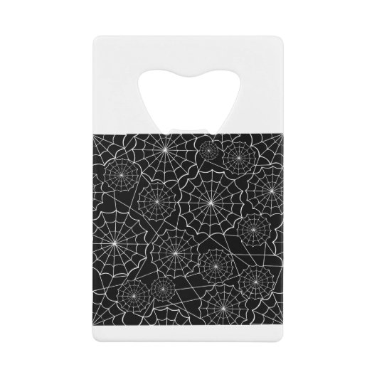 halloween spinrag creditkaart flessenopener (Voorkant)
