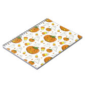 Halloween Spiral Notebook – Ghosts & Candy Corn Notitieboek (Linkerzijde)