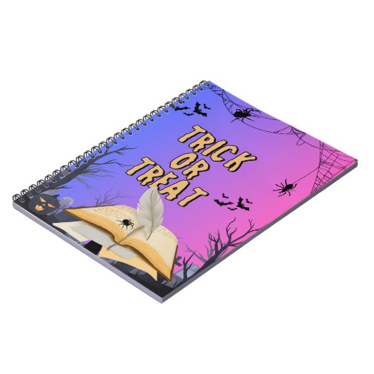 Halloween Spiral Notitieboek – Spooky Journal Schr (Linkerzijde)