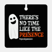 Halloween Spirit Happy Ghost Funny Halloween Metalen Ornament (Achterkant)