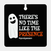 Halloween Spirit Happy Ghost Funny Halloween Metalen Ornament (Voorkant)