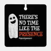 Halloween Spirit Happy Ghost Funny Halloween Metalen Ornament (Achterkant)