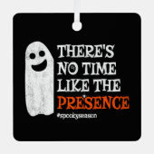 Halloween Spirit Happy Ghost Funny Halloween Metalen Ornament (Voorkant)