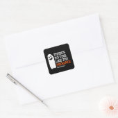 Halloween Spirit Happy Ghost Funny Halloween Vierkante Sticker (Envelop)