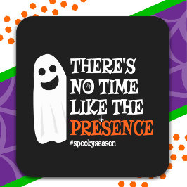 Halloween Spirit Happy Ghost Funny Halloween Vierkante Sticker