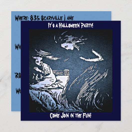  Halloween Spirit Invite Kaart (Voorkant / Achterkant)