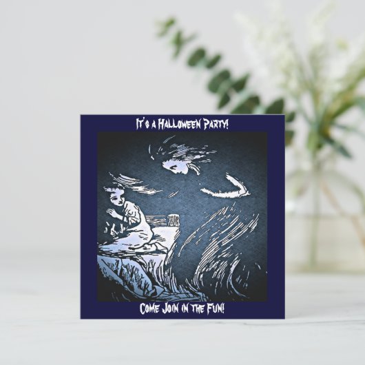  Halloween Spirit Invite Kaart (Staand voorkant)