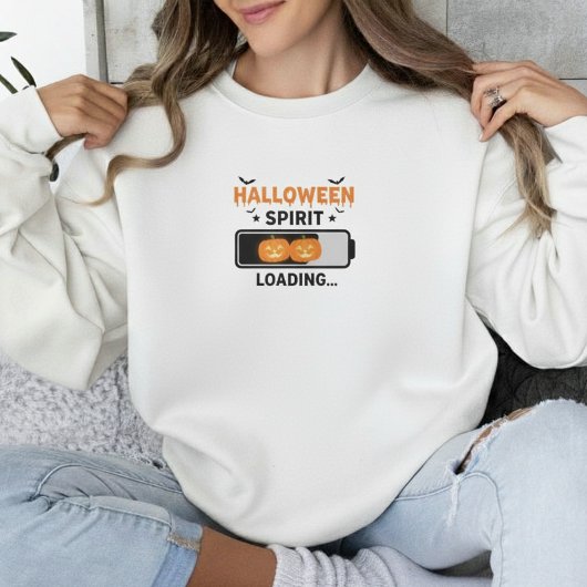 Halloween Spirit Loading Typography Design Trui