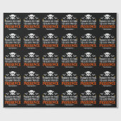 Halloween Spirit Skull Crossbones Grappige Hallowe Cadeaupapier (Vlak)