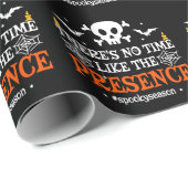 Halloween Spirit Skull Crossbones Grappige Hallowe Cadeaupapier (Rol Hoek)