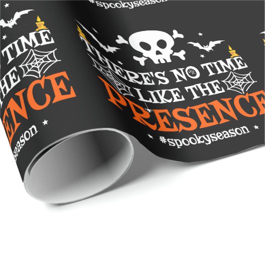 Halloween Spirit Skull Crossbones Grappige Hallowe Cadeaupapier (Rol Hoek)