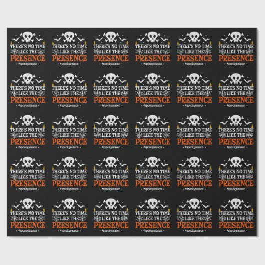 Halloween Spirit Skull Crossbones Grappige Hallowe Cadeaupapier (Vlak)
