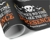 Halloween Spirit Skull Crossbones Grappige Hallowe Cadeaupapier (Rol Hoek)