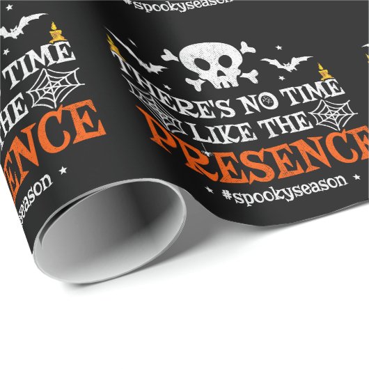 Halloween Spirit Skull Crossbones Grappige Hallowe Cadeaupapier (Rol Hoek)