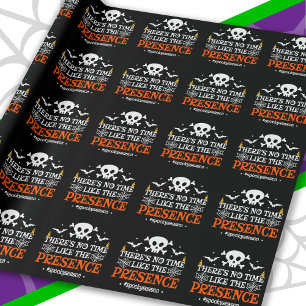 Halloween Spirit Skull Crossbones Grappige Hallowe Cadeaupapier