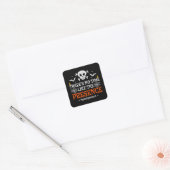 Halloween Spirit Skull Crossbones Grappige Hallowe Vierkante Sticker (Envelop)