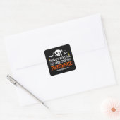 Halloween Spirit Skull Crossbones Grappige Hallowe Vierkante Sticker (Envelop)