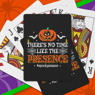Halloween Spirit Spooky Pompoen Grappig Halloween Pokerkaarten